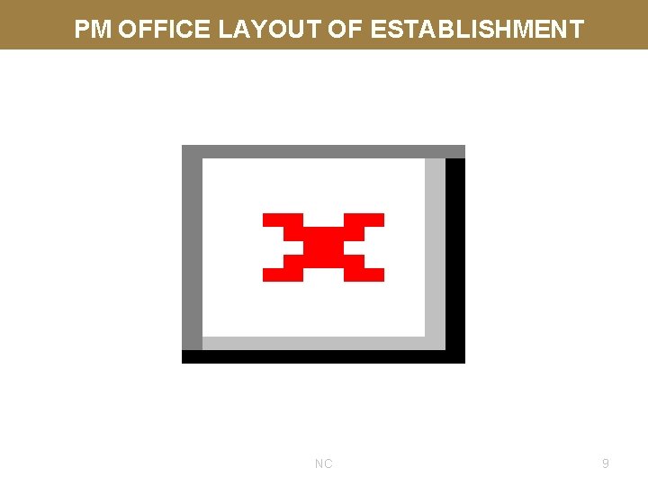 PM OFFICE LAYOUT OF ESTABLISHMENT NC 9 