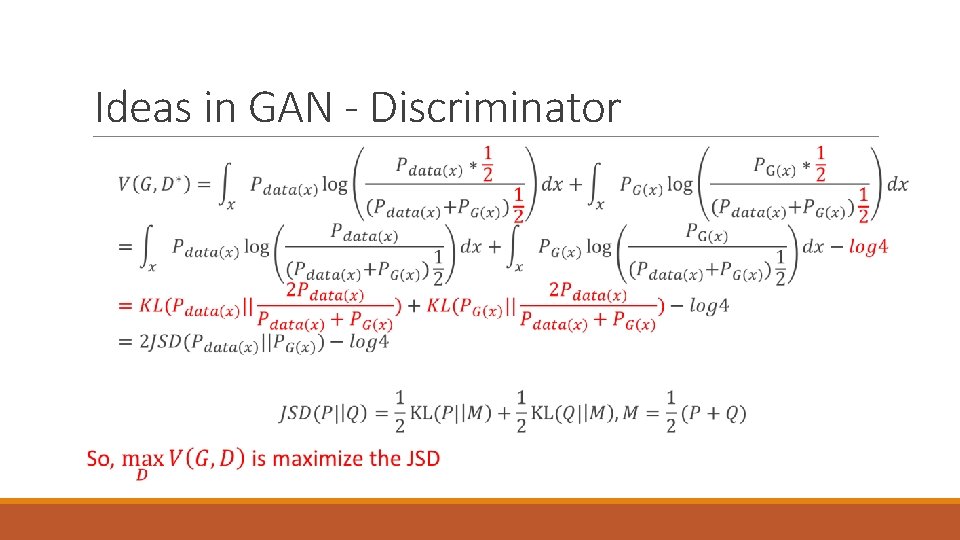 Ideas in GAN - Discriminator 