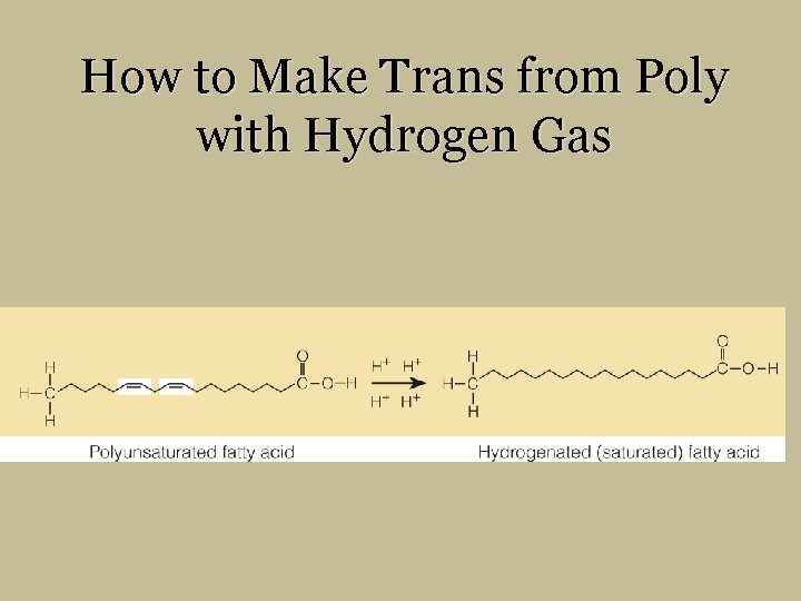 How to Make Trans from Poly with Hydrogen Gas 