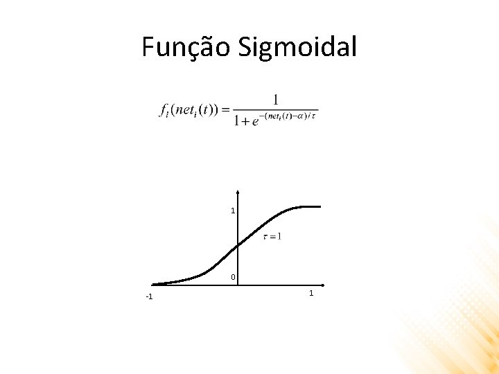 Função Sigmoidal 1 0 -1 1 