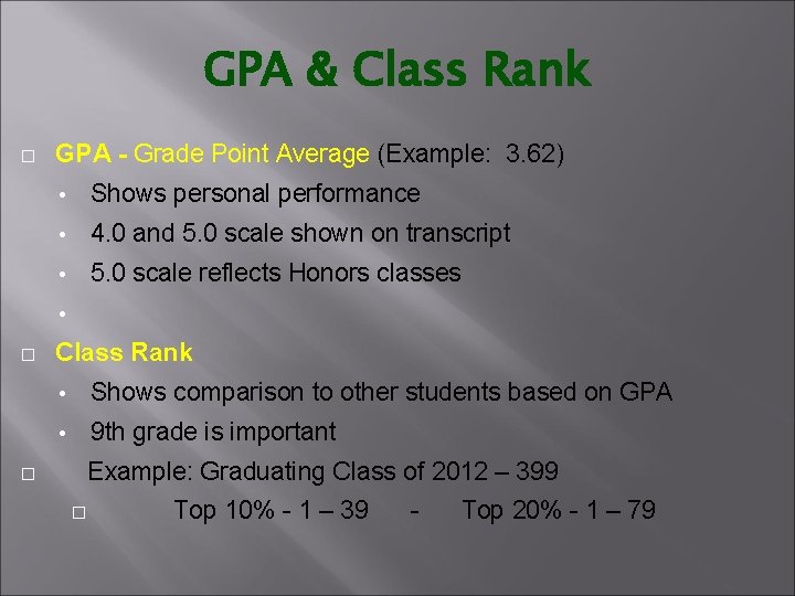 Understanding Components of High School Success Recommended Plan