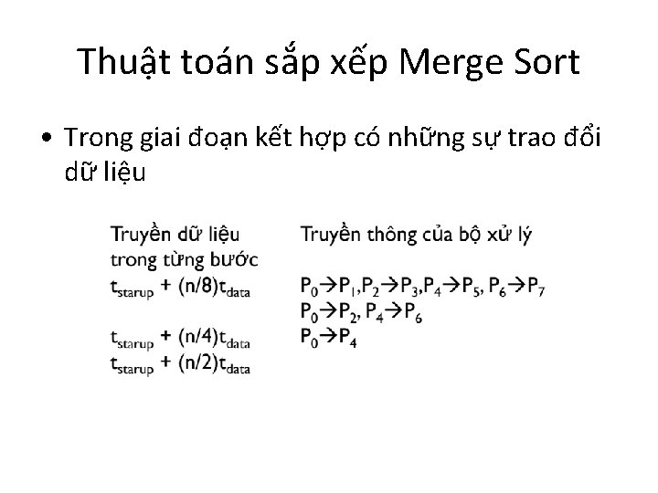 Thuật toán sắp xếp Merge Sort • Trong giai đoạn kết hợp có những