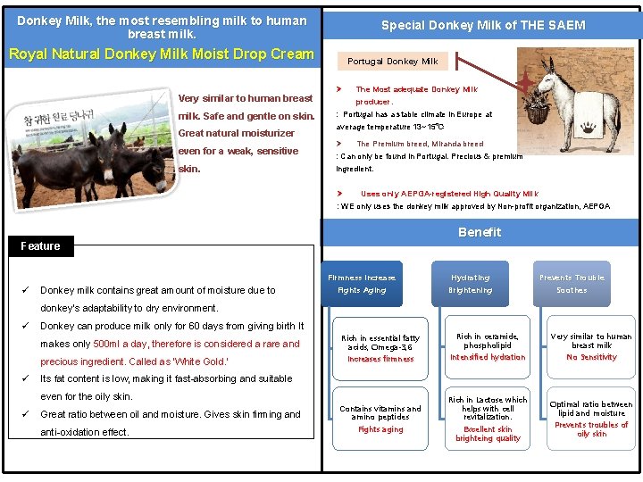 Donkey Milk, the most resembling milk to human breast milk. Special Donkey Milk of