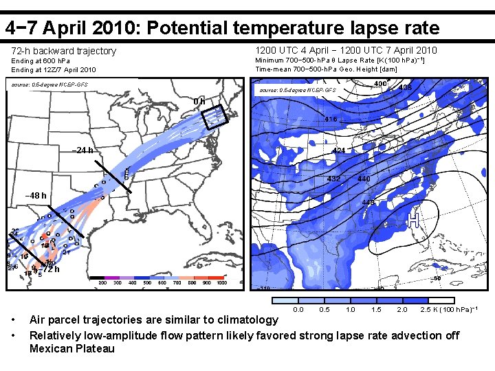 4− 7 April 2010: Potential temperature lapse rate 1200 UTC 4 April − 1200