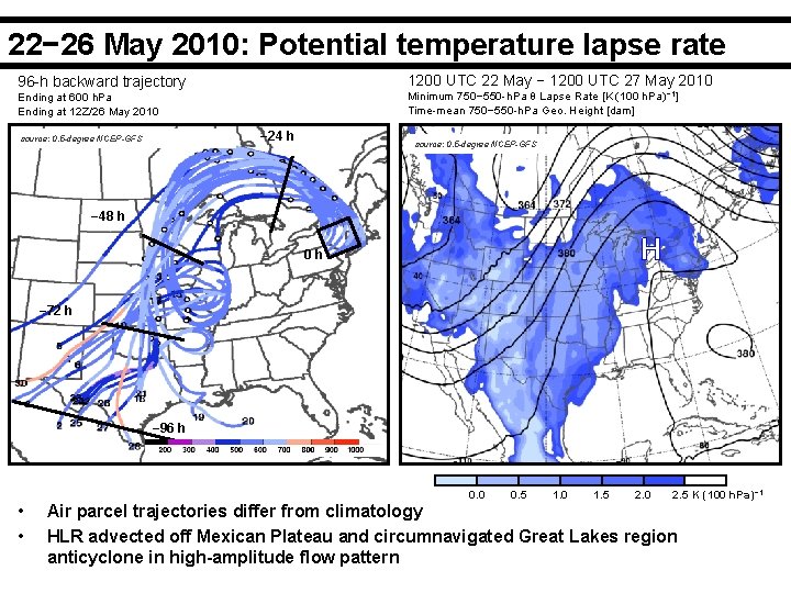 22− 26 May 2010: Potential temperature lapse rate 1200 UTC 22 May − 1200