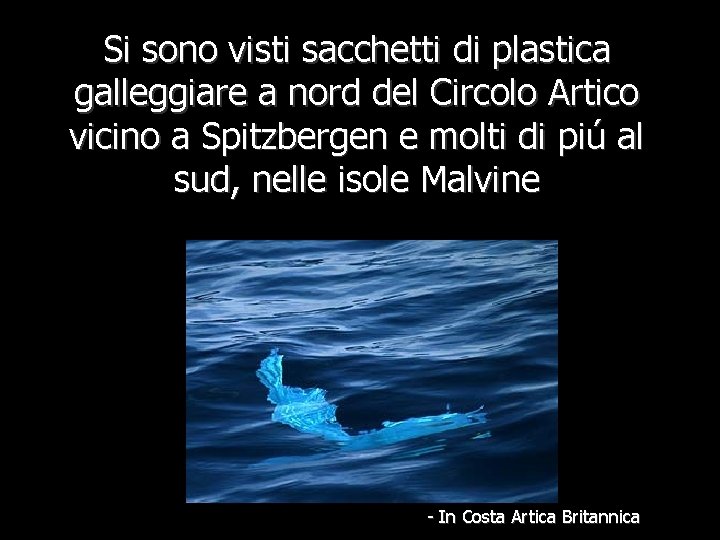 Si sono visti sacchetti di plastica galleggiare a nord del Circolo Artico vicino a