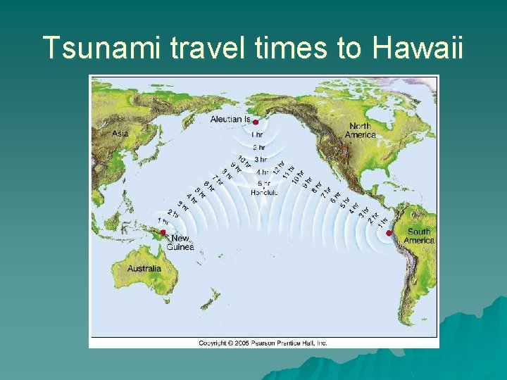 Tsunami travel times to Hawaii 