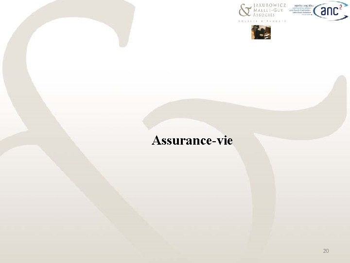 Assurance-vie 20 