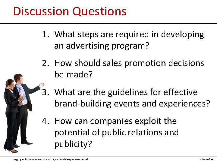 Discussion Questions 1. What steps are required in developing an advertising program? 2. How