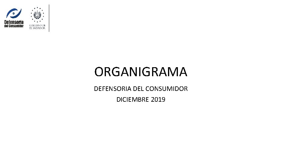 ORGANIGRAMA DEFENSORIA DEL CONSUMIDOR DICIEMBRE 2019 