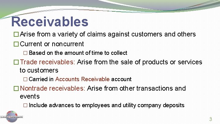 Chapter 7 Accounts Receivable Learning Goals The costs