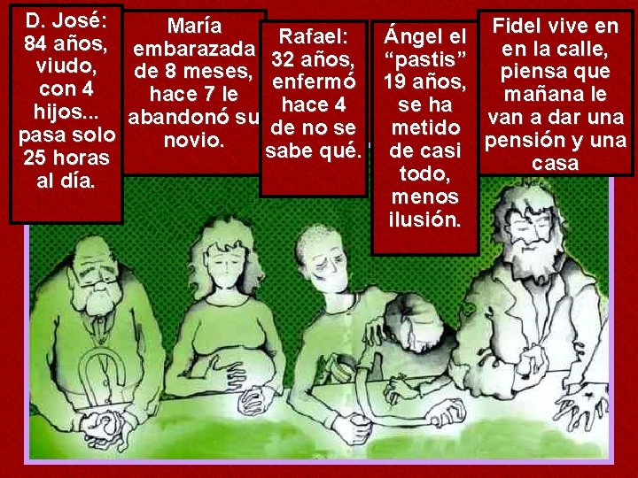 D. José: María Fidel vive en Rafael: Ángel el 84 años, embarazada en la