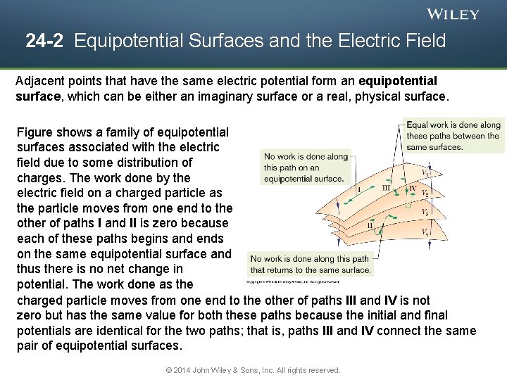 24 -2 Equipotential Surfaces and the Electric Field Adjacent points that have the same