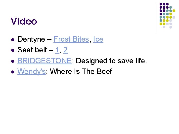 Video l l Dentyne – Frost Bites, Ice Seat belt – 1, 2 BRIDGESTONE: Video l l Dentyne – Frost Bites, Ice Seat belt – 1, 2 BRIDGESTONE: