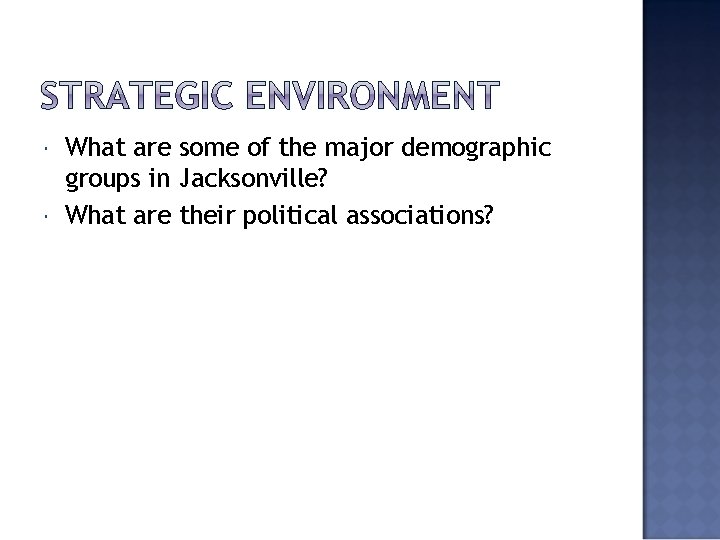 What are some of the major demographic groups in Jacksonville? What are their