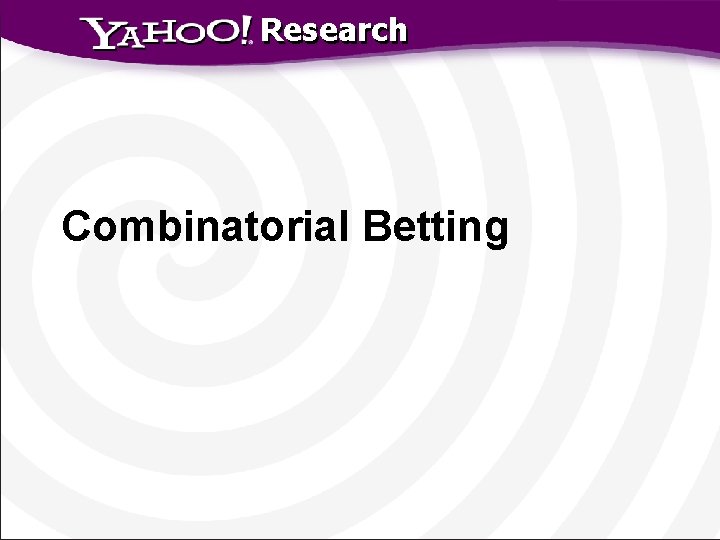 Research Combinatorial Betting 