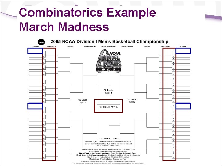 Research Combinatorics Example March Madness 