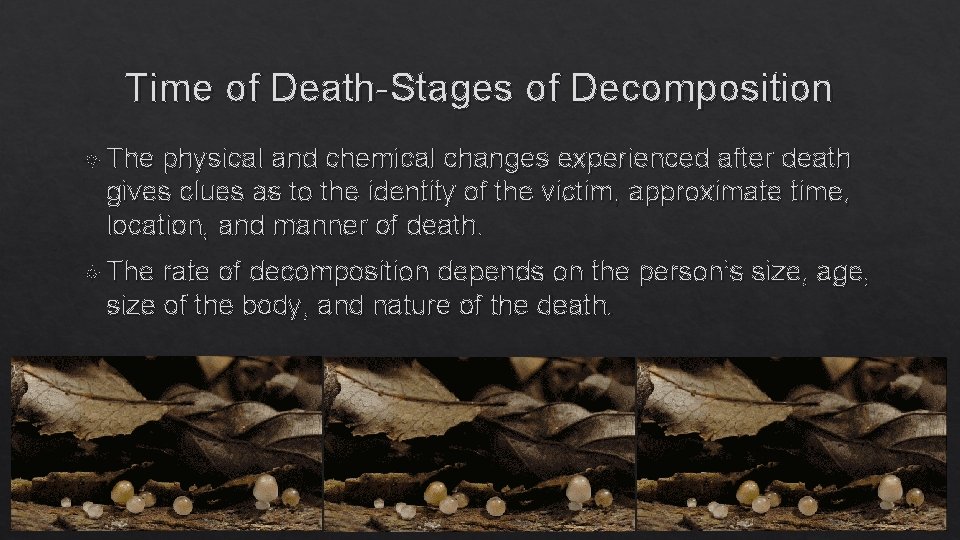 Investigation of Death Introduction to manner mechanism cause
