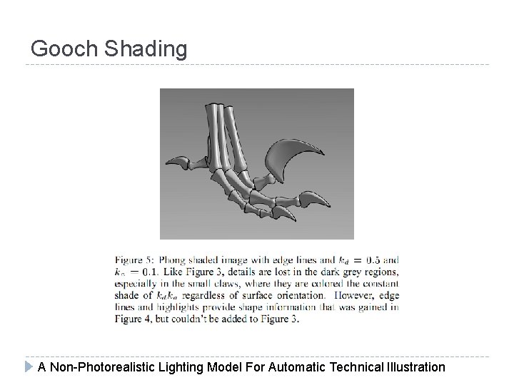 Gooch Shading A Non-Photorealistic Lighting Model For Automatic Technical Illustration 