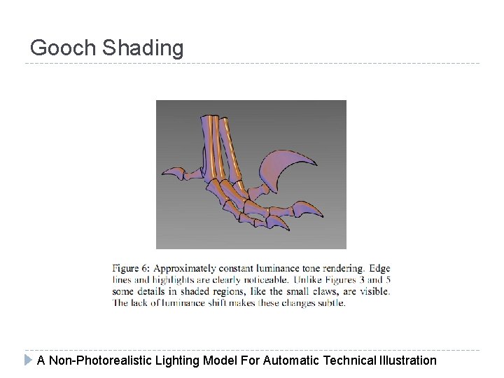 Gooch Shading A Non-Photorealistic Lighting Model For Automatic Technical Illustration 