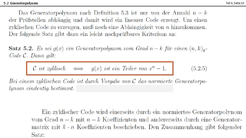 5. 2 Generatorpolynom Teil 4, Seite 19 2 