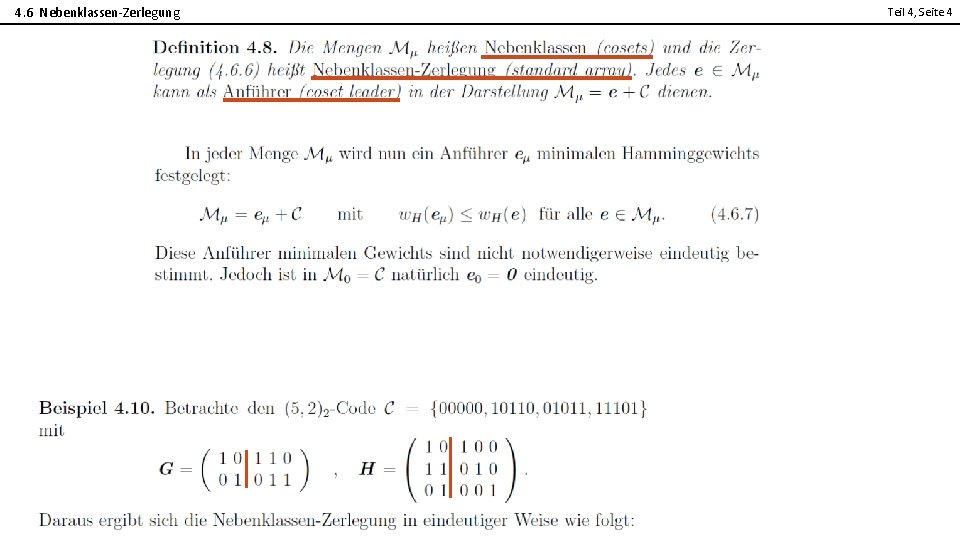 4. 6 Nebenklassen-Zerlegung Teil 4, Seite 4 2 