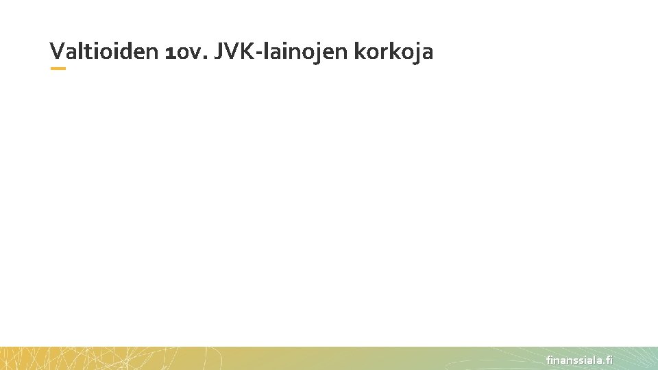 Valtioiden 10 v. JVK-lainojen korkoja finanssiala. fi 