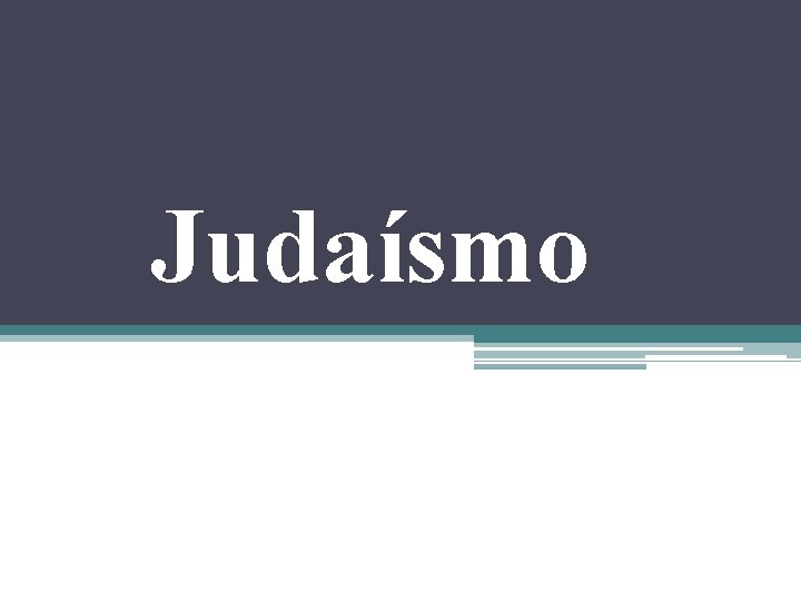 Judaísmo 