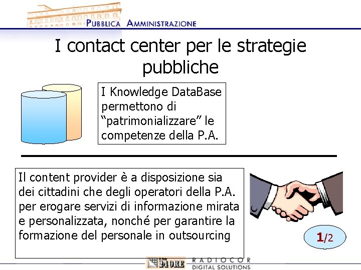 I contact center per le strategie pubbliche I Knowledge Data. Base permettono di “patrimonializzare”