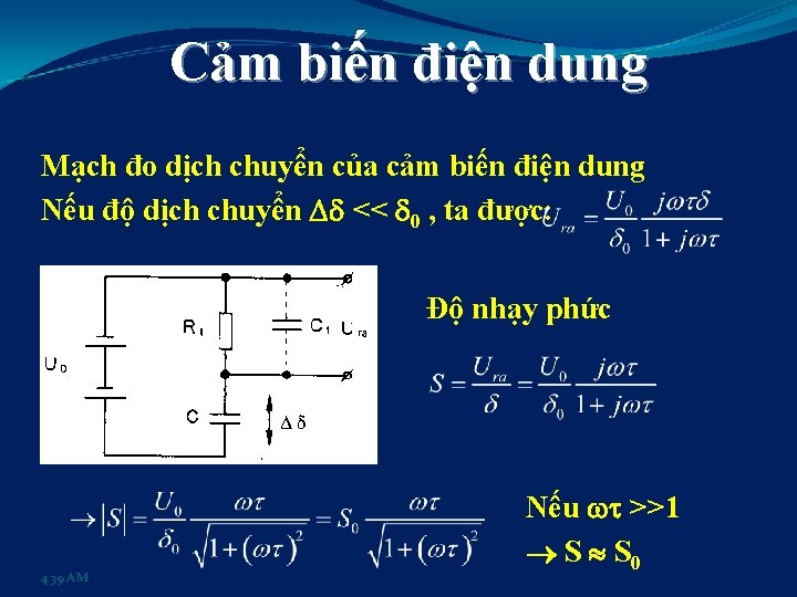 Cảm biến điện dung Mạch đo dịch chuyển của cảm biến điện dung Nếu