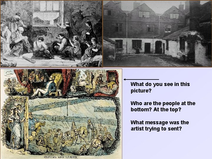 What do you see in this picture? Who are the people at the bottom?