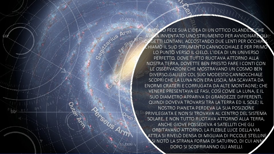 GALILEO FECE SUA L’IDEA DI UN OTTICO OLANDESE CHE AVEVA INVENTATO UNO STRUMENTO PER