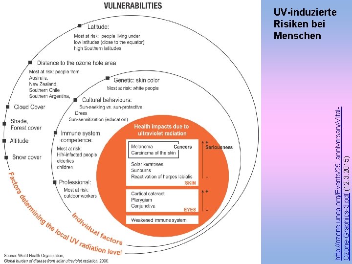 http: //ozone. unep. org/Events/25_anniversary/Vital. Ozone-Graphics-3. pdf (12. 3. 2015) UV-induzierte Risiken bei Menschen 
