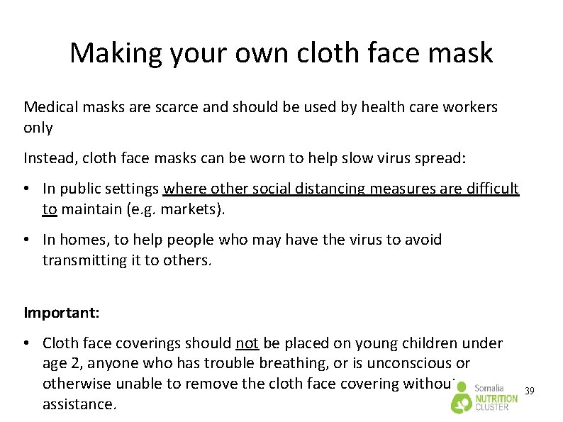 Making your own cloth face mask Medical masks are scarce and should be used Making your own cloth face mask Medical masks are scarce and should be used