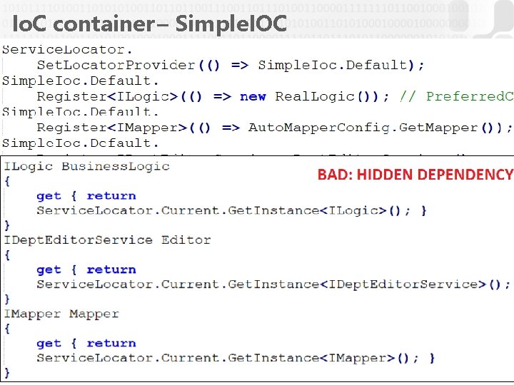 Io. C container – Simple. IOC 47 