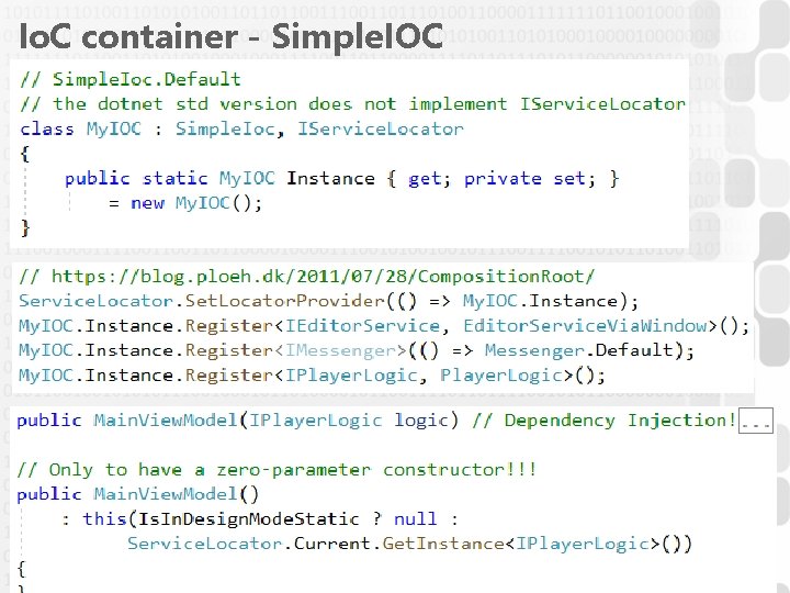 Io. C container - Simple. IOC 48 