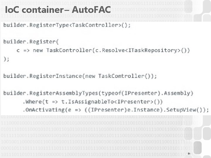 Io. C container – Auto. FAC 51 