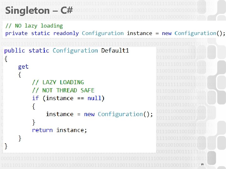 Singleton – C# 61 