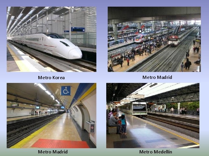 Metro Korea Metro Madrid Metro Medellín 