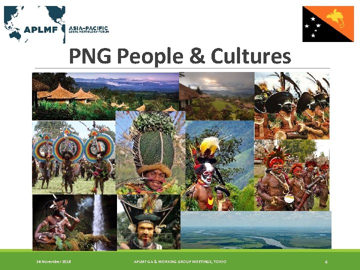 PNG People & Cultures 24 November 2016 APLMF GA & WORKING GROUP MEETINGS, TOKYO