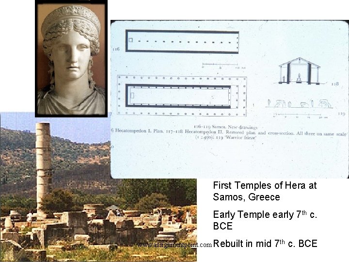 First Temples of Hera at Samos, Greece Early Temple early 7 th c. BCE