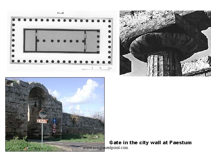 Gate in the city wall at Paestum www. assignmentpoint. com 