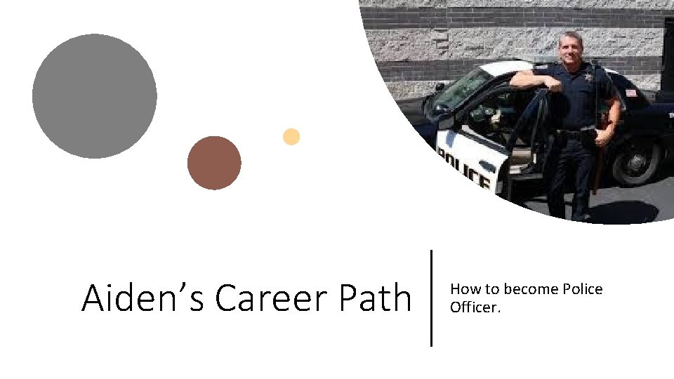 Aiden’s Career Path How to become Police Officer. 