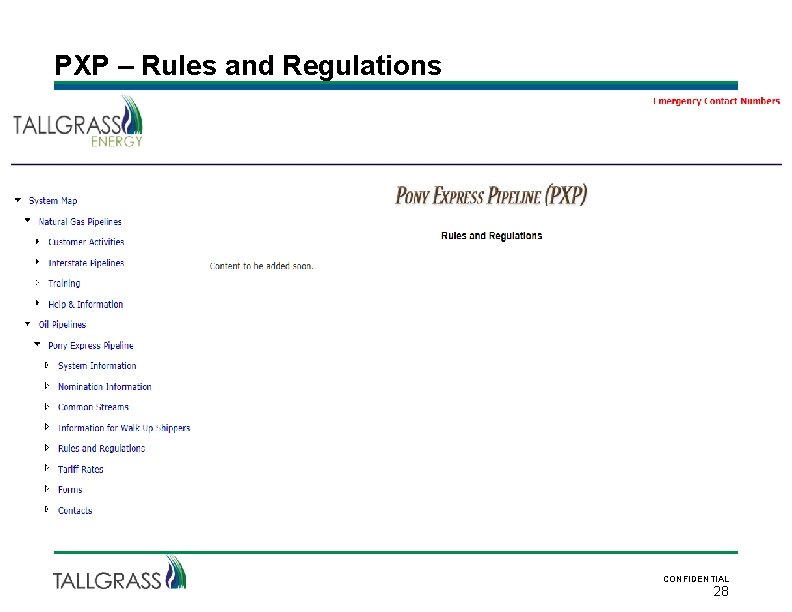 PXP – Rules and Regulations CONFIDENTIAL 28 