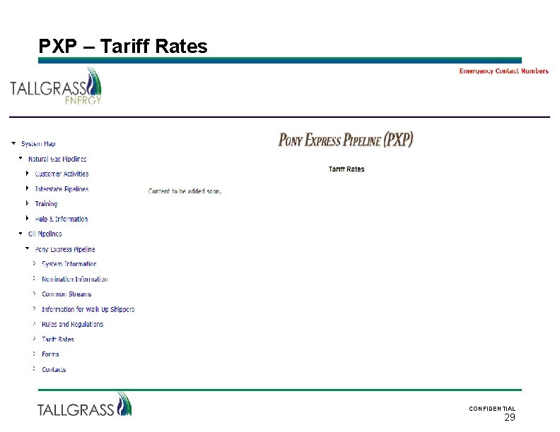 PXP – Tariff Rates CONFIDENTIAL 29 
