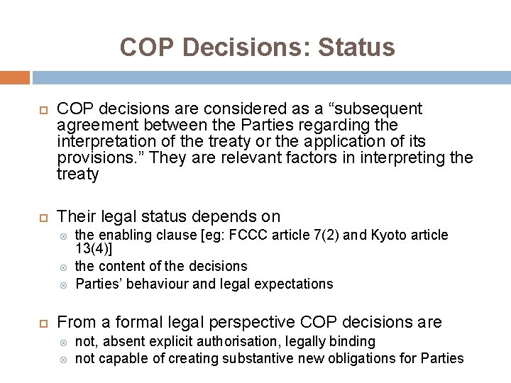 LEGAL FORM FUNCTION IN THE INTERNATIONAL CLIMATE CHANGE