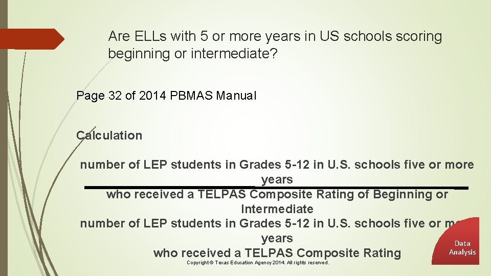 Are ELLs with 5 or more years in US schools scoring beginning or intermediate?