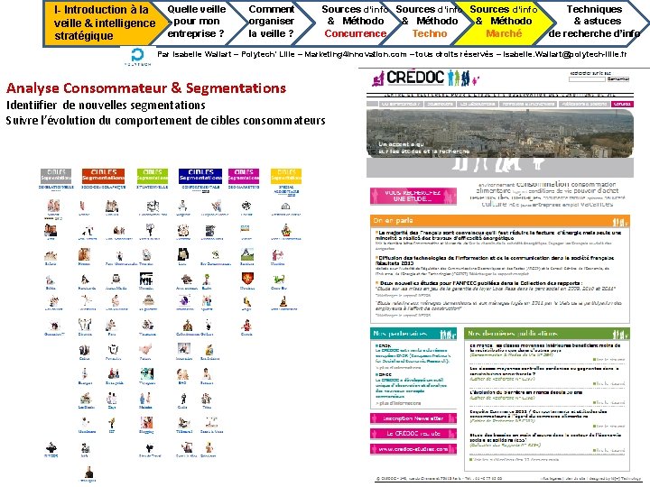 I- Introduction à la veille & intelligence stratégique Quelle veille --pour mon entreprise ?