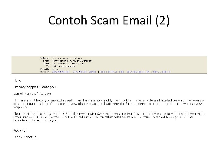 Contoh Scam Email (2) 