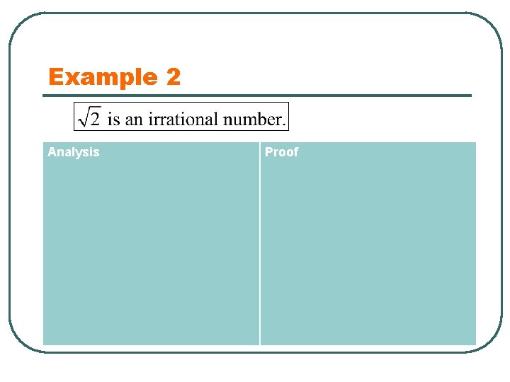 Example 2 Analysis Proof 